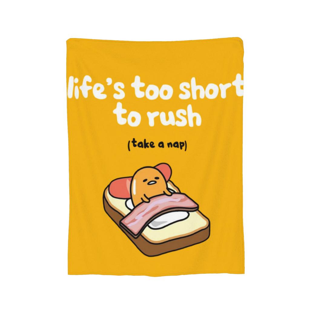 Lazy Egg Gudetama  Blanket Cute Cartoon Fleece Funny Breathable Throw Blankets for Bedding Lounge Textile Decor,