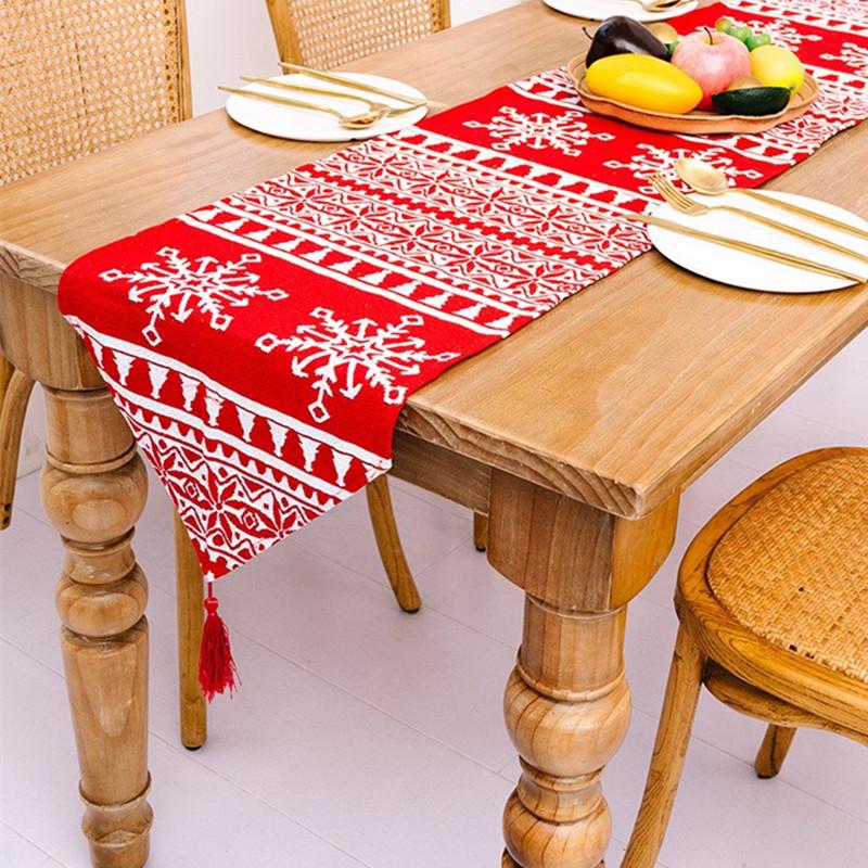 Christmas Table Runner: Creative Holiday Tablecloth for Dining or Coffee Table, Heat-Insulated Festive Decoration