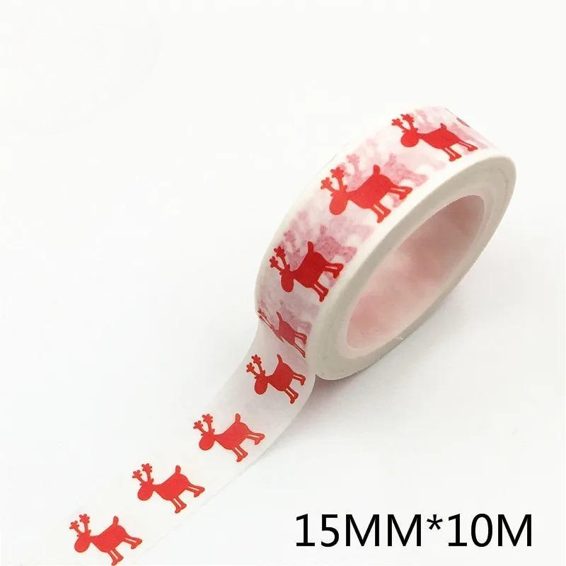 

Набор декоративного рождественского и хэллоуинского васи-скотча 10 м рисовая бумага DIY скрапбукинг клейкая маскировочная лента канцелярские товары