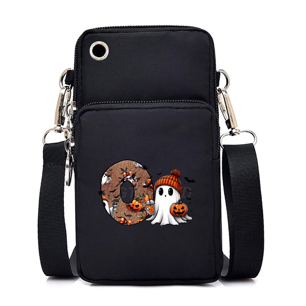 Halloween cute little ghost 26 letter messenger bag multi-function go out portable mobile phone bag