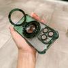 Space case Magnetic suction bracket is suitable for iPhone17 mobile phone case electroplating four corners anti-drop Apple 16 all-inclusive protective