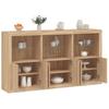 VidaXL Buffet with LED Lights, Cabinet with Door, Storage Furniture, Living Room Entryway Organizer, 3209151