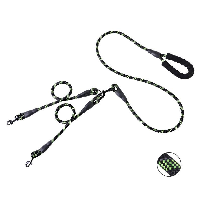 New Spot Pet Lead Dog Rope, Golden Hair Traction Wear-resistant Multi-head Dog Rope One Drag Two One Drag Three Traction Rope