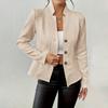 Women's Fashion Solid Color Long Sleeve Button Short Cardigan Coat