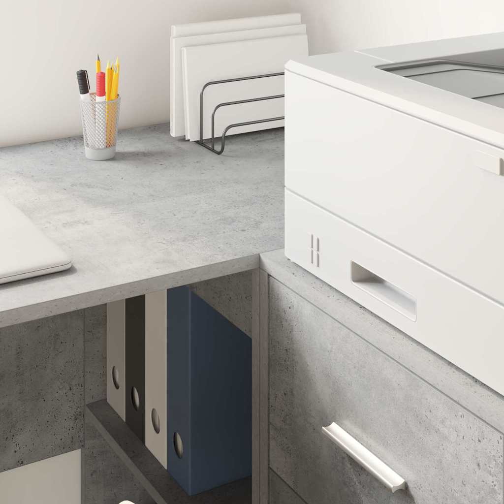 Sideboard with Drawers Concrete Grey 38 x 34 x 75 cm
