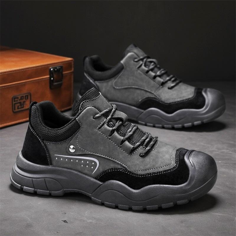 

Male Non-Slip Outdoor Sneakers New Leather Treking Footwear for Men Casual Hiking Shoes Travel Climbing Camping Trainers 39