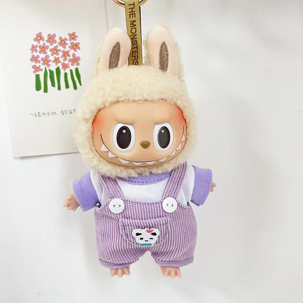 

Для 17 см Кукольная одежда Лабубу Модная одежда Толстовки Кукольная одежда Цветовые толстовки Кукольные аксессуары Милые украшения Маленькая одежда 3