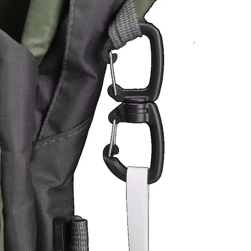 Outdoor Multi-Function Double Hook Hanger Set of 2 | Convenient Keychain, 360° Rotating Figure-8 Hook, Double Clip Quick Buckle.