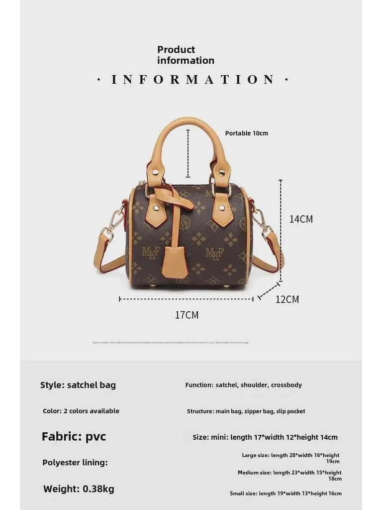 MKF Women's Printed Mini Shoulder Bag, 2023 Fashion Trend Boston Style Messenger Bag
