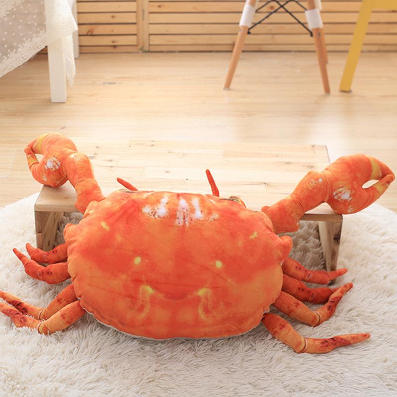 

Simulated large crab throw pillow plush toy doll hairy crab doll children s soothing rag doll activity gift 58*60cm（0.95kg）