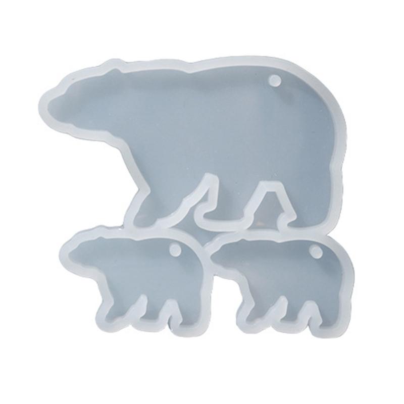 DIY Polar Bear Owl Animal Keychain Silicone Epoxy Mold DIY Ornaments Pendant Jewelry Crafting Mould for Valentine Gift