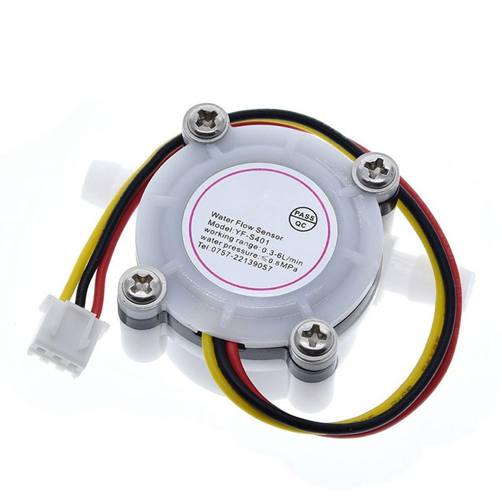Water Flow Sensor Food-Grade Switch Hall Effect Flowmeter Fluid Meter Counter Connect Hosepipe 0.1-6L/min Easy Installs