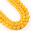 6mm 8mm 10mm żółte cytrynowe jadeitowe matowe koraliki z kamienia naturalnego okrągłe luźne koraliki dystansowe do tworzenia biżuterii bransoletka DIY