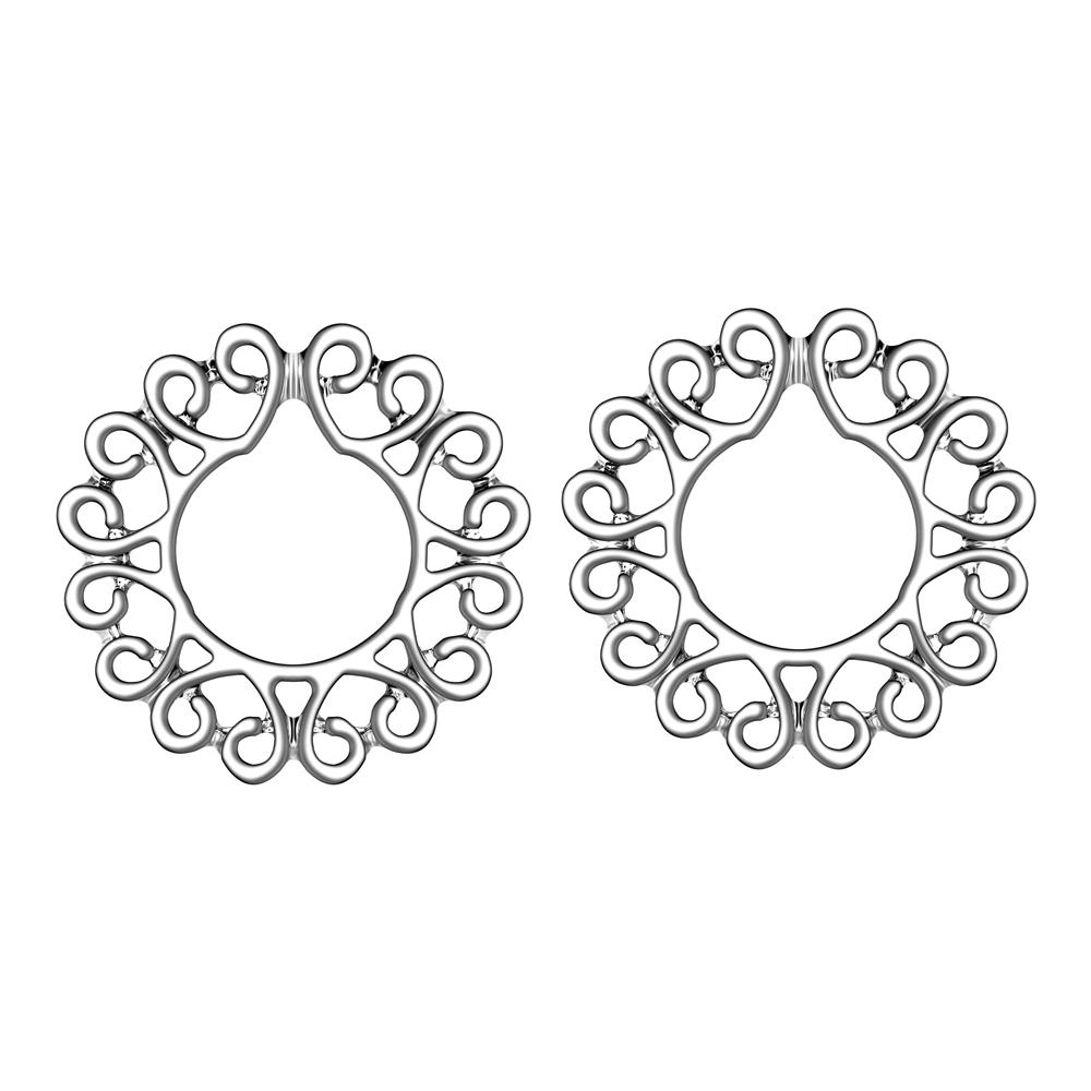 Sexy Fake Piercing Brustwarzenringe für Frauen Hohlmuster Brustwarzenklemme 316L Edelstahl Strandparty Brustdekor Körper Schmuck