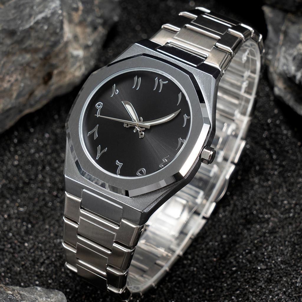Men Octagonal Case Quartz Watch Minimalist Business Casual Male Waterproof Unique Fashion Gift For Gentlemen Daily Office