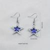 3pcs Rhinestone Star Drop Earrings Necklace, Fashionable Y2K Cute Style, Ladies' Dating Gift Vintage Gothic Charm Pentagram Jewelry Set Accessory