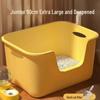 Extra-Large Splash-Proof Semi-Enclosed Cat Litter Box for Maine Coons
