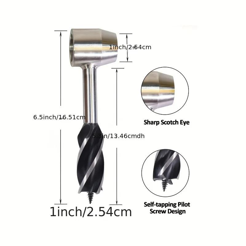 Tragbare Outdoor-Überlebens-Holzbearbeitungswerkzeuge Bohrer Bohrspitzen Bushcraft Siedler Handbohrer Stanzwerkzeug für Camping Outdoor Wandern.