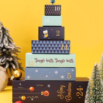 Christmas Advent Calendar Boxes 24 Days Countdown Calendar Empty Boxes Christmas Countdown Box Fillable Empty Cardboard Number