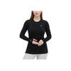 Under Armour Solid Color Crew Neck Pullover Raglan Long Sleeve T-Shirt Women Tops Black 1280941-001