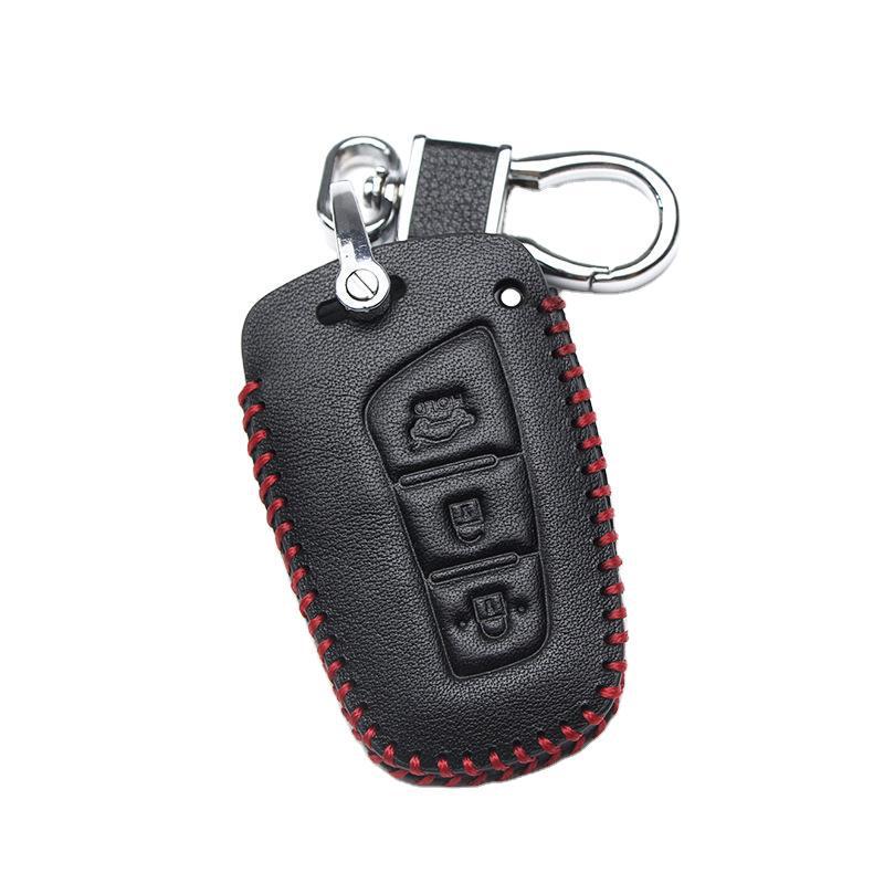 Hyundai Genuine Leather Key Case for Santa Fe, ix35, Mistra, Elantra, Reina, Veloster, Sonata