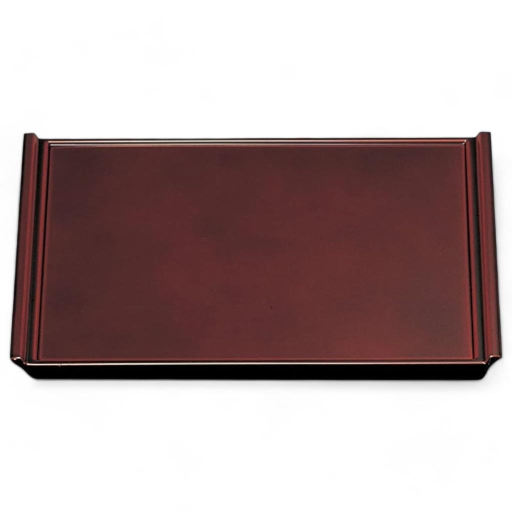 Wide Flight Tray with Bishamonten Lacquerware Made in Japan J-kitchens 3-shaku (1.3m) (Tray) Lacquer, 39cm, (ABS Resin),