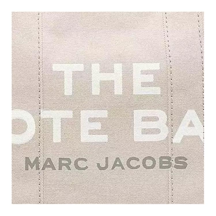 Marc Jacobs Logo Cotton Tote Shopping Bag Medium Women Tote Bags Beige M0016161260BEIGE