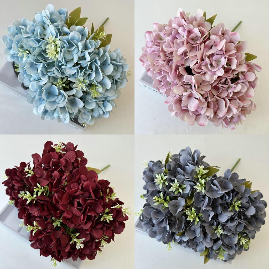 Decorazione Sfera Ortensia Artificiale Matrimonio Hotel Percorso Materiale Floreale Tessuto Per Uso Domestico ed Eventi