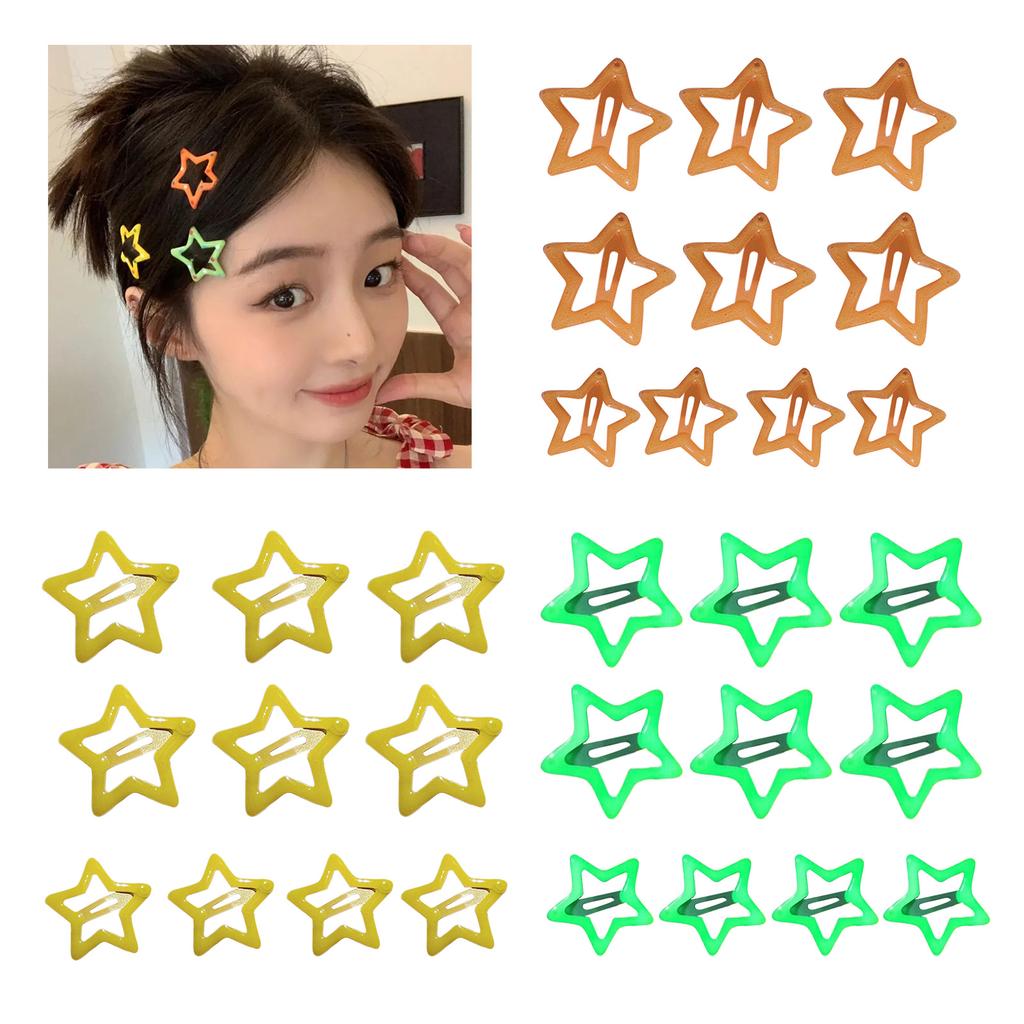 10 Pcs Cute Bangs Hair Pins Women Kid Hairgrip Star Headdress Barrettes Accessories Sweet Y2K Girls Hairpins