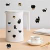 500Pcs/Roll Q Funny Black Cats Kids Rewards Stickers - DIY Scrapbooks Album Decor Sealing Label Decals
