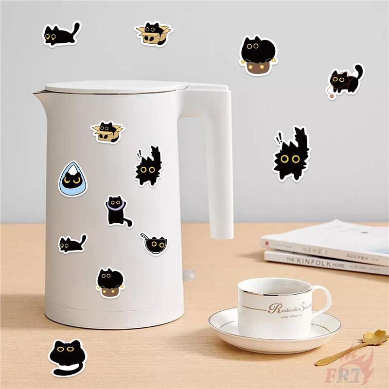 500Pcs/Roll Q Funny Black Cats Kids Rewards Stickers - DIY Scrapbooks Album Decor Sealing Label Decals