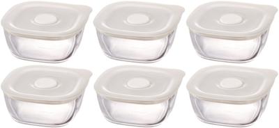 Made in Japan Vetro Resistente al Calore Contenitore Ermetico per Conservazione Angolo 250ml cucina BUONO KSTM-25-TW Set da 6