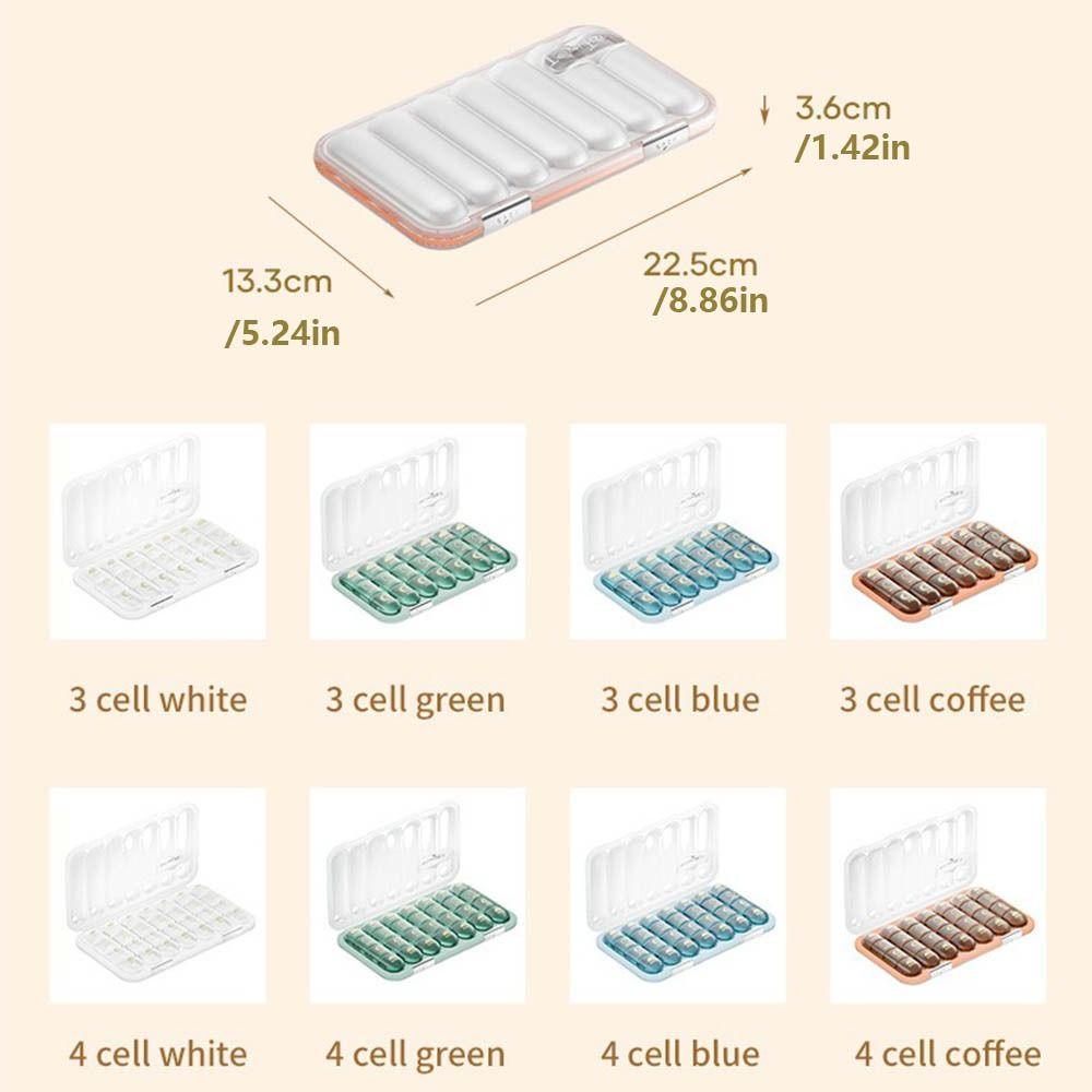 Large Capacity Weekly Pill Box Separate Grid Pill Storage Box Pill Organizer  Travel Use