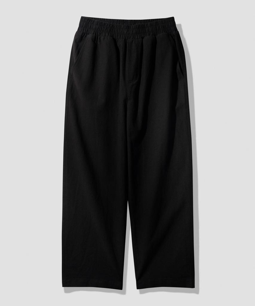 PERSTEP Cool Mix Linen-Like Straight Fit Long Pants Black Khlp4702