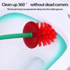Cherry Long-Handled Soft Bristle Toilet Brush Set with Creative Plastic Design