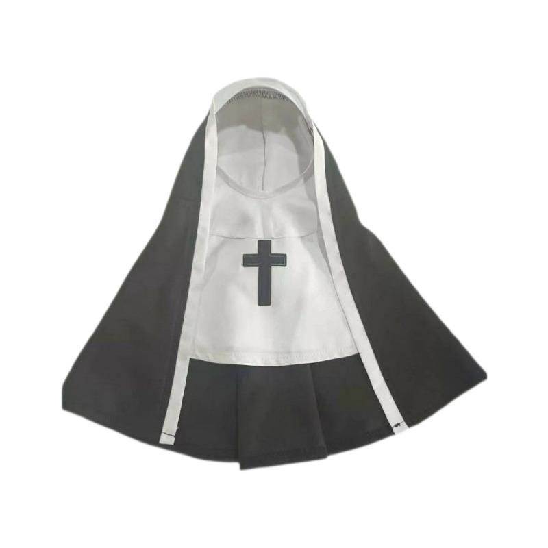 Nun Costume for Cat & Dog - Breathable Funny Pet Clothing, Small Medium Size Cosplay Photo Props Viral TikTok Instagram