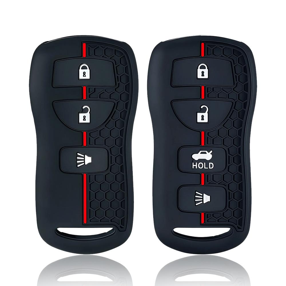 3/4 Button Silicone Remote Car Key Case Cover For Nissan Quest Tiida Livina X-Trail Paladin 2003 2004 2005 2006