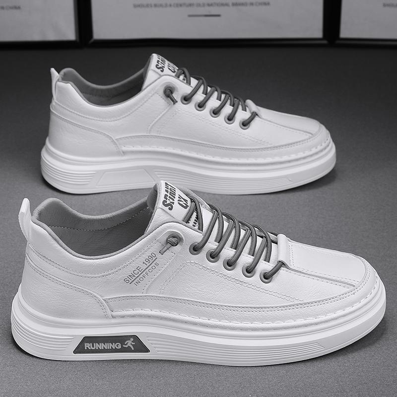 Spring 22 new low-top flat baseplate shoes student casual leather sports little white tide shoes