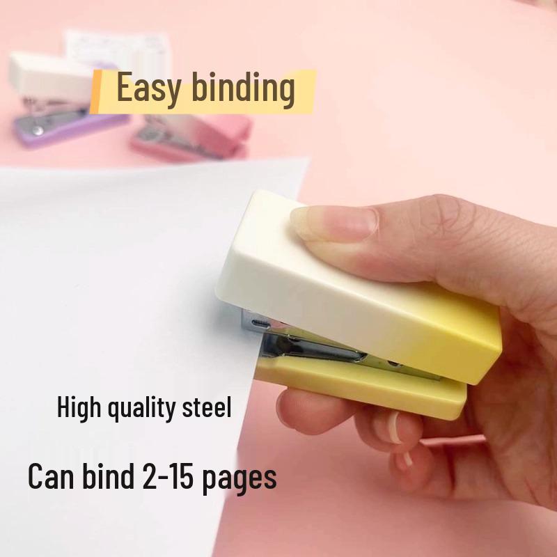 Gradient Cat Paw Mini Stapler Set - Cute, Portable Handheld Stapler for Students and Office Use