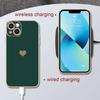 Coque de Protection - PROSHOP - iPhone 13 Pro - Souple - Vert nuit - Motif coeur mignon