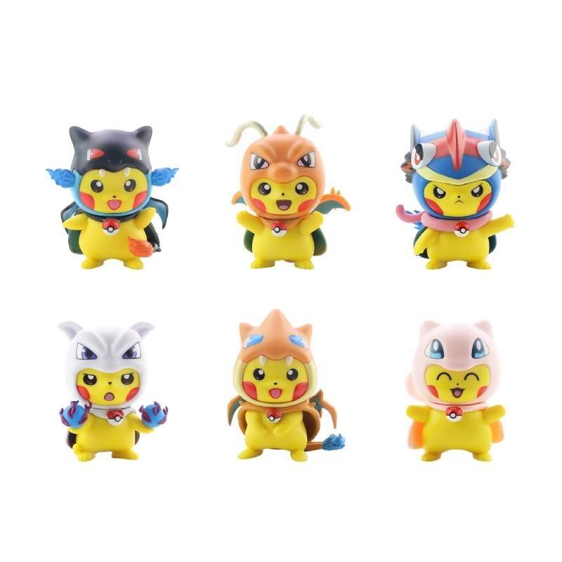 Cute Pikachu Figure Set Collectible Pokemon Pvc Miniatures For Anime Lovers