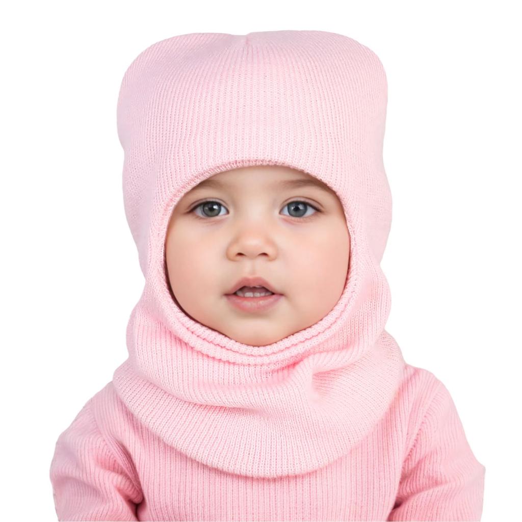 Winter Baby Balaclava Hat Warm Knitted Woolen Beanie Cap Scarf One-Piece Kids Ear Protection Hat Toddler Neckerchief