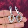 Morganite Earrings, Handmade Gemstone 925 Solid Sterling Silver Earrings Antique Jewelry, For Engagement Gift