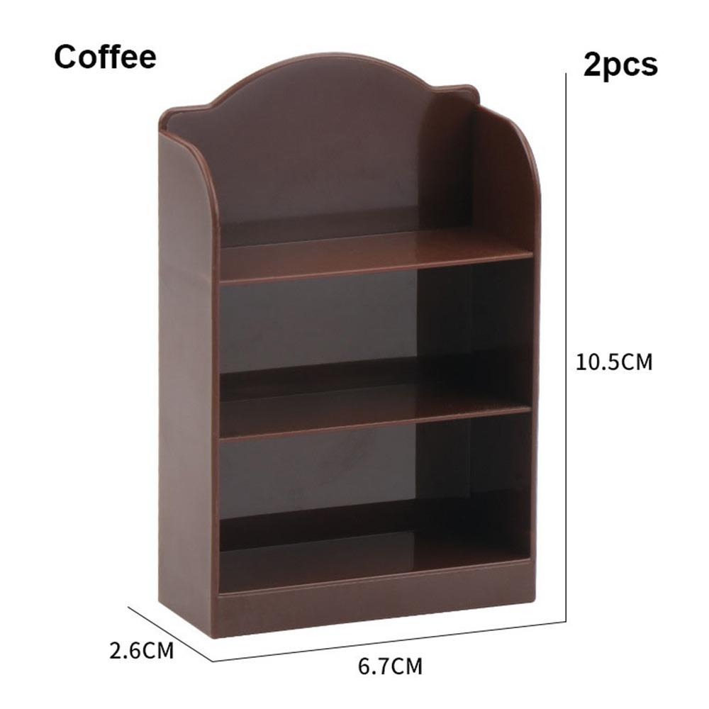 2pcs Plastic Supermarket Display Shelf  Miniature Furniture Accessories