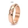 Unisex Titanium Steel Rotating Diamond Ring Wide Narrow Face Trendy Jewelry for Men Women
