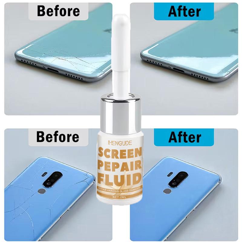 Mobile Phone Glass Repair Liquid (Specialized for Cracked Screens) - Instantly Rejuvenates the Screen, Comes with a Tool Kit - Strong Adhesive