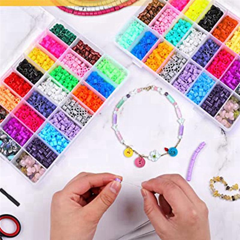 BHBL Clear Storage Box, Storage Box with Adjustable Dividers, Craft Storage Box, for DIY Jewelry Storage Box