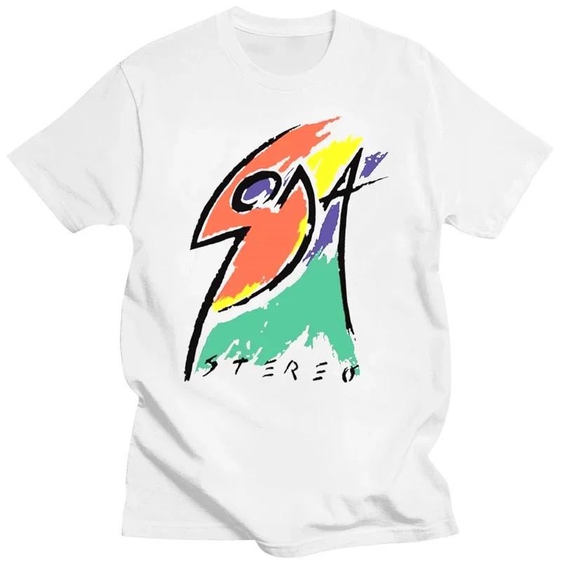 

Rock De Los 80s Cotton Tops Casual Trendy Cozy All Match Short Sleeve O Neck T Sh Soda Stereo Cerati Languis Mens TShirt S