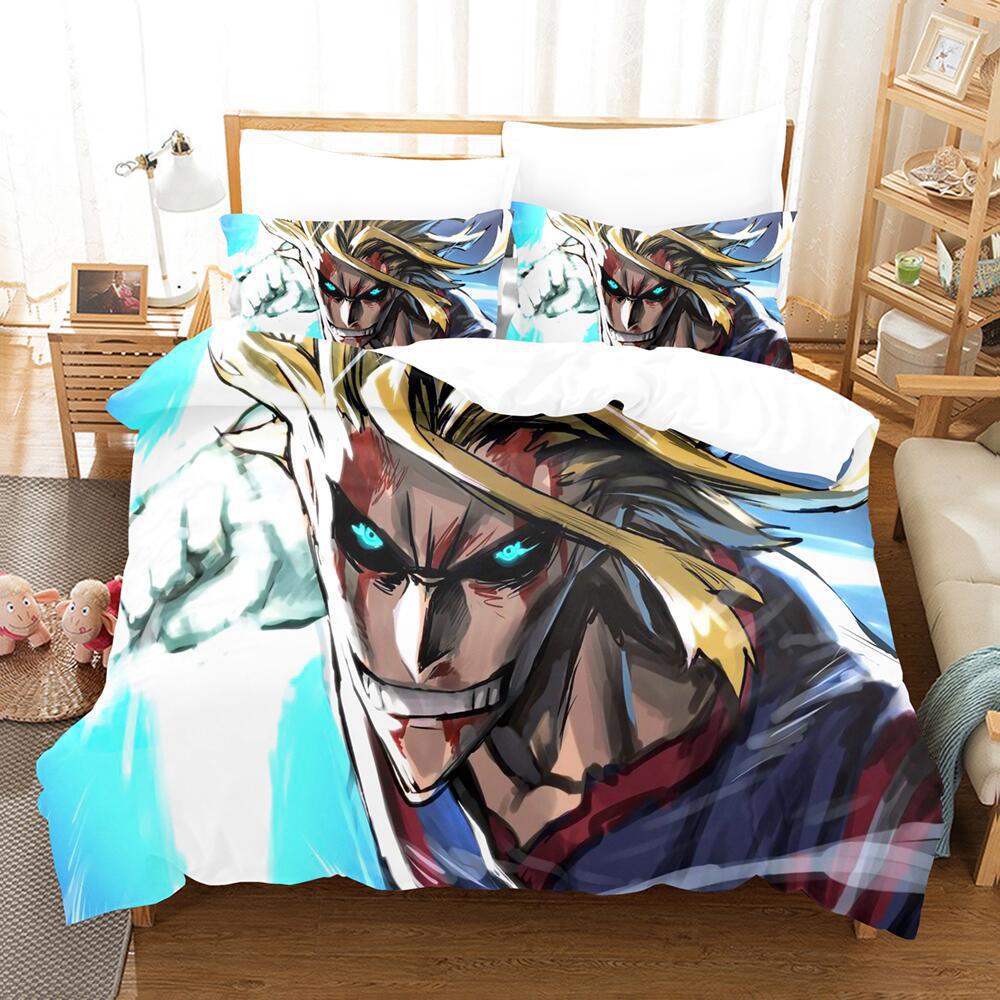 My 3D Cartoon Animation Bedding Microfiber Polyester Cotton 90G Duvet Set Three-Piece Set