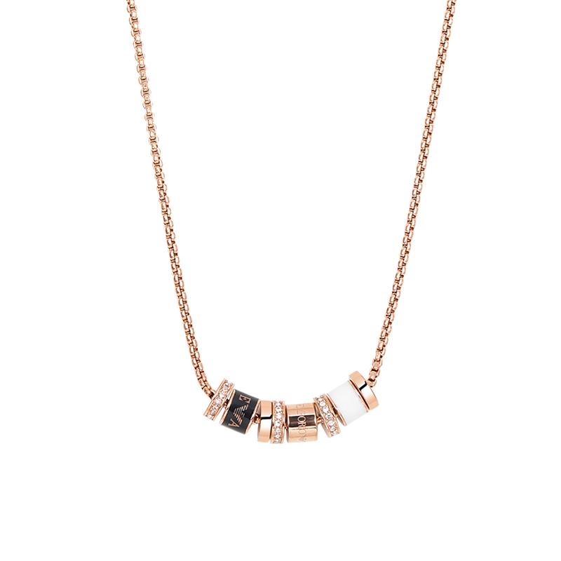 Emporio Armani Beaded Waist Pendant Necklace With Crystals Women Necklace EGS2424221
